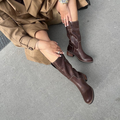 COPENHAGEN SHOES MY GOOD VIBES Long boot 042 CHOCOLATE