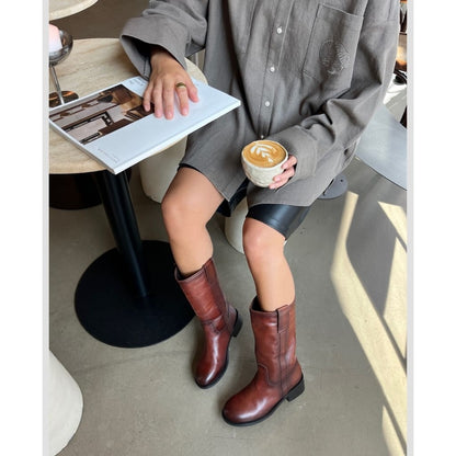 COPENHAGEN SHOES MY GOOD VIBES DK BROWN Long boot 00091 DARK BROWN (DOE)