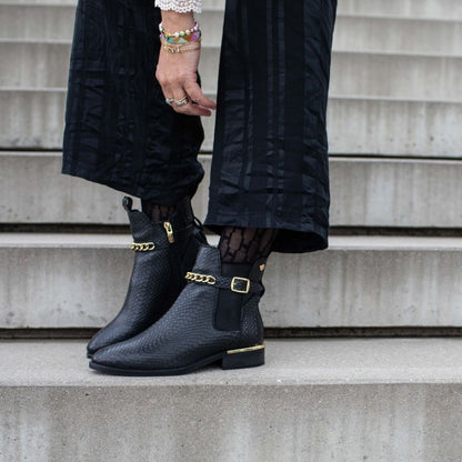 COPENHAGEN SHOES MY OWN PARADISE Stiefel 008 Black Snake