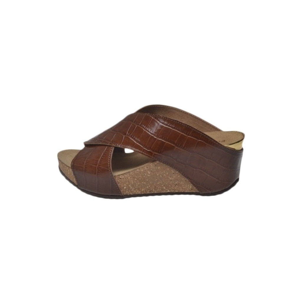 COPENHAGEN SHOES NEW FRANCES CRC. 20 Keilsandalen 102 Cognac croco
