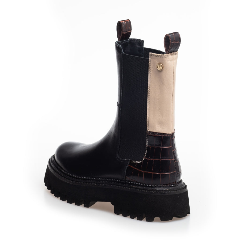 COPENHAGEN SHOES NEW LEMON MULTI Stiefel 2224 BLACK BORDO