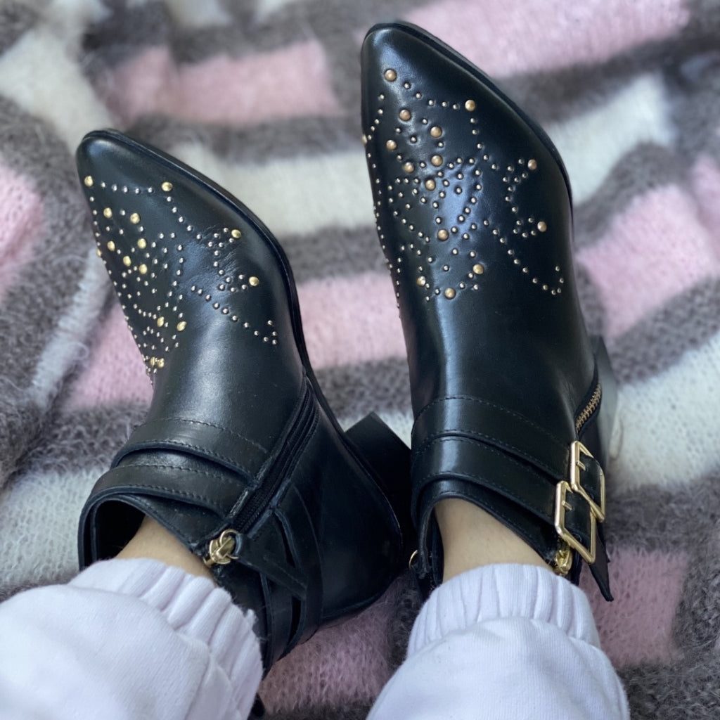 COPENHAGEN SHOES NEW RACHEL 20 Stiefel 401 Black-gold