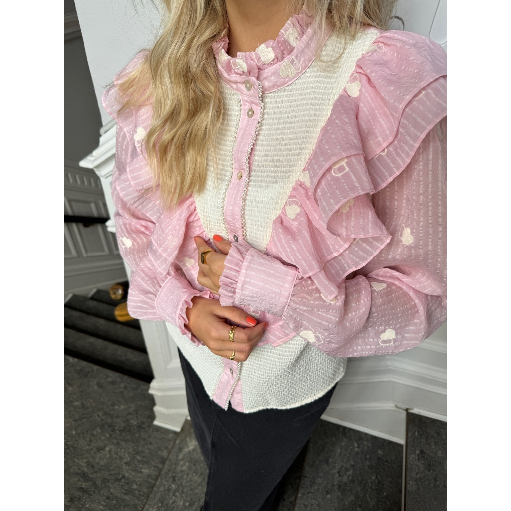 STORIES FROM THE ATELIER by COPENHAGENSHOES PARADISE SHIRT SHIRT 0704 ROSA/WHITE