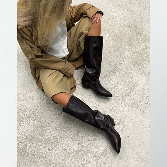 COPENHAGEN SHOES POKE L Long boot 0018 DK BROWN
