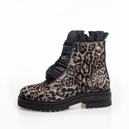 COPENHAGEN SHOES PRETTY 22 LEO - Copenhagenshoes by Josefine Valentin Stiefel 2208 GREY LEOPARD