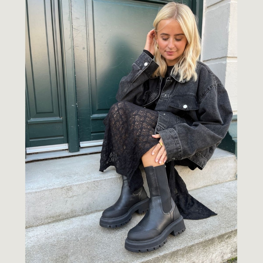 Copenhagen Shoes Damenstiefel Schwarz Lack Boots Copenhagen Damen