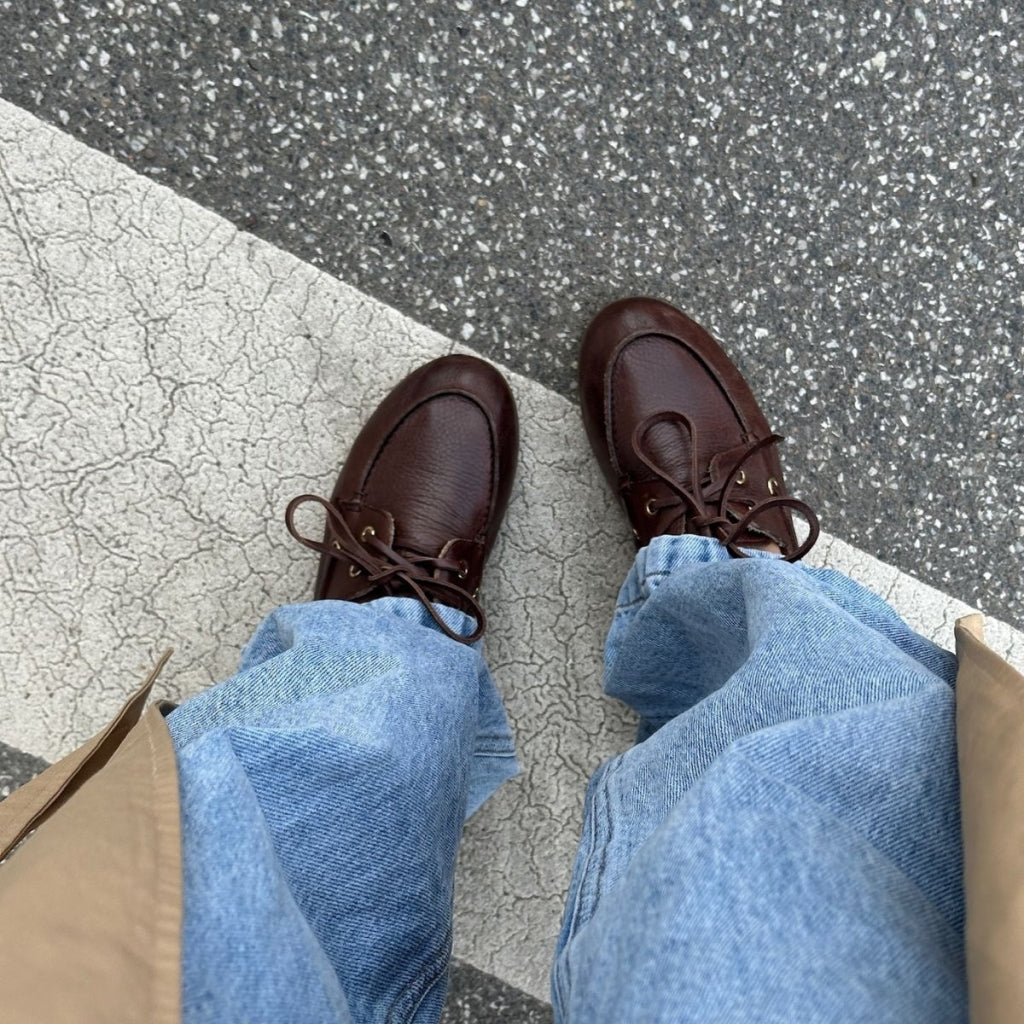 COPENHAGEN SHOES SAVANNAH LEAT Boat Shoe 0012 BROWN