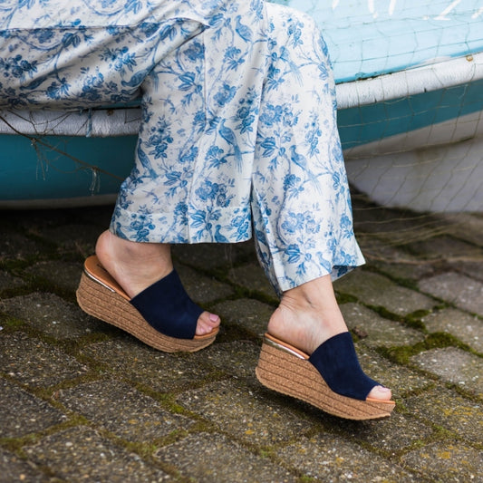 COPENHAGEN SHOES SISSEL Keilsandalen 014 Navy