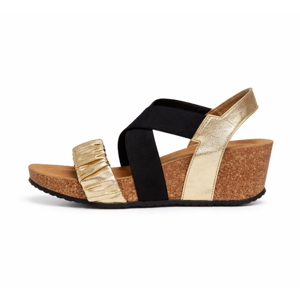 COPENHAGEN SHOES SUMMERLOVE Keilsandalen 196 Gold multi