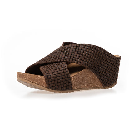 COPENHAGEN SHOES THE DANCE Keilsandalen 004 Dark brown