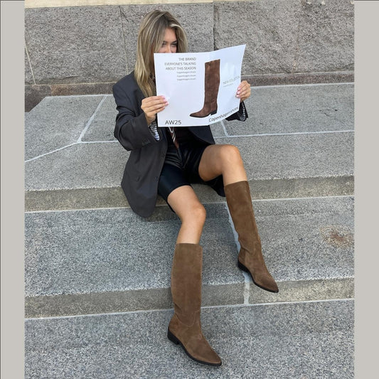 COPENHAGEN SHOES THE NOTE BOOT Long boot 0241 COGNAC