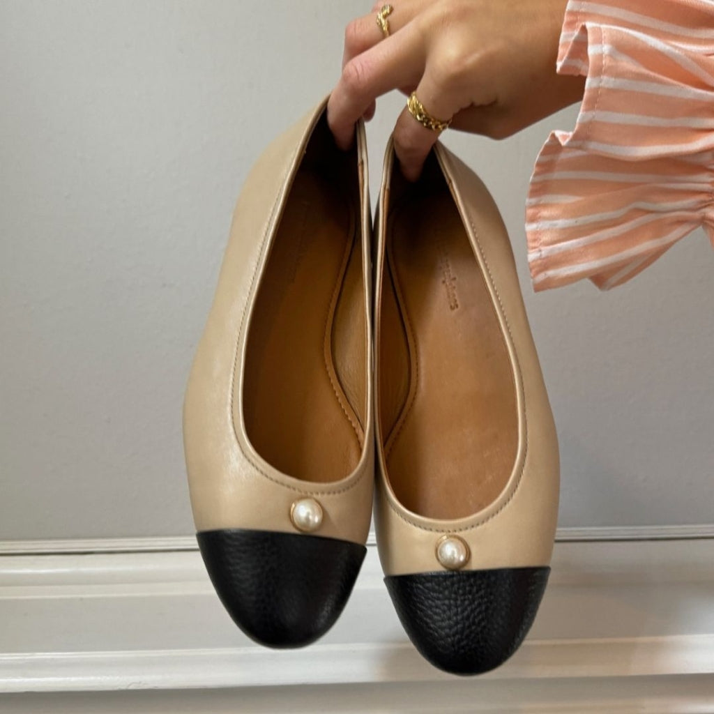 Copenhagen Shoes by Josefine Valentin THE PEARL BALLERINA Ballerinas 0007 BLACK / NUDE