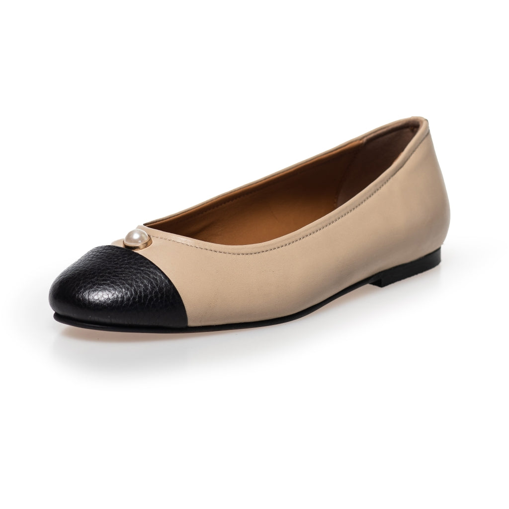 Copenhagen Shoes by Josefine Valentin THE PEARL BALLERINA Ballerinas 0007 BLACK / NUDE