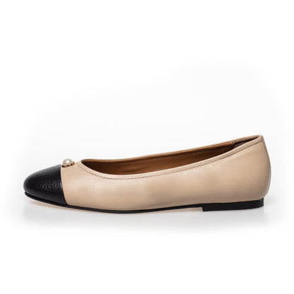 Copenhagen Shoes by Josefine Valentin THE PEARL BALLERINA Ballerinas 0007 BLACK / NUDE