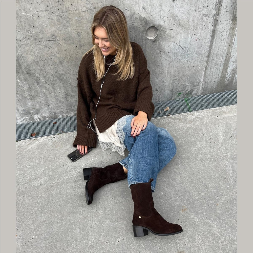 COPENHAGEN SHOES THE REAL WALKING SUEDE Stiefel 0012 BROWN