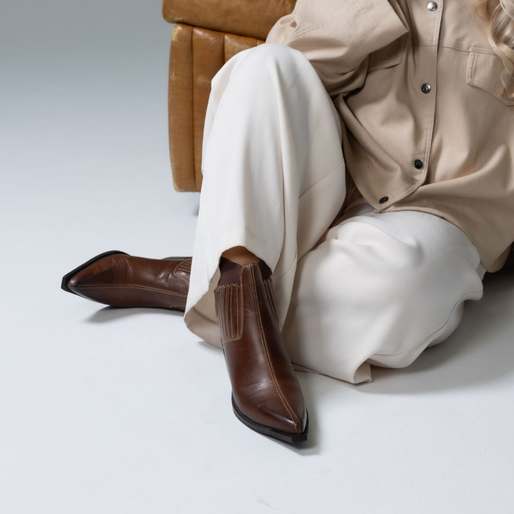 COPENHAGEN SHOES THE WALKING BOOT L Stiefel 0242 DARK COGNAC