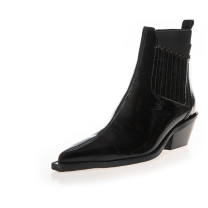 COPENHAGEN SHOES THE WALKING BOOT PATENT Stiefel 0011 BLACK PATENT