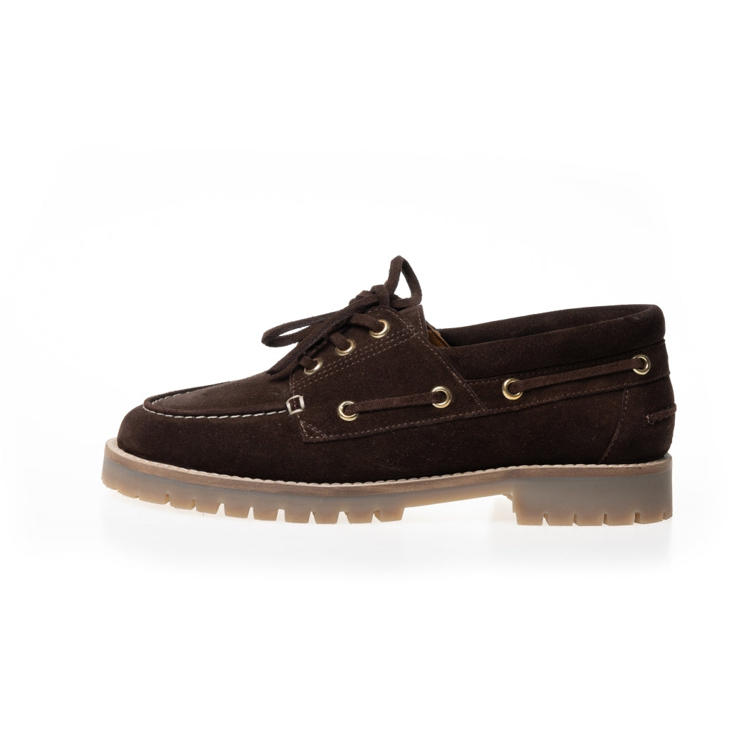 COPENHAGEN SHOES THE WALK SUEDE Boat Shoe 004 Dark brown