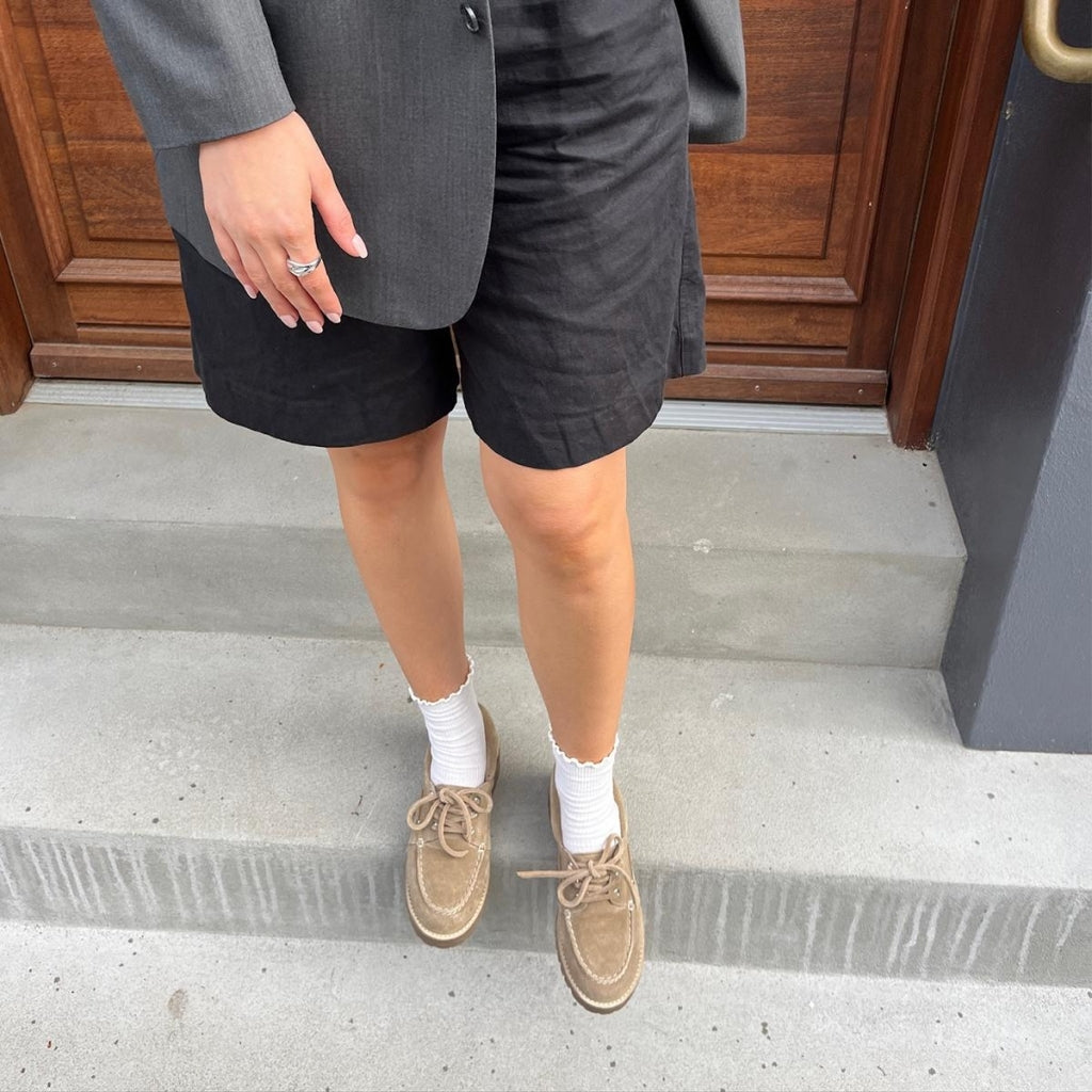 COPENHAGEN SHOES THE WALK SUEDE Boat Shoe 0301 BISCUIT