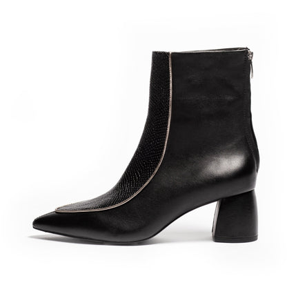 COPENHAGEN SHOES VIBES OF FASHION SNAKE / Copenhagenshoes by Josefine Valentin Stiefel 008 BLACK SNAKE (NO SIMILI)