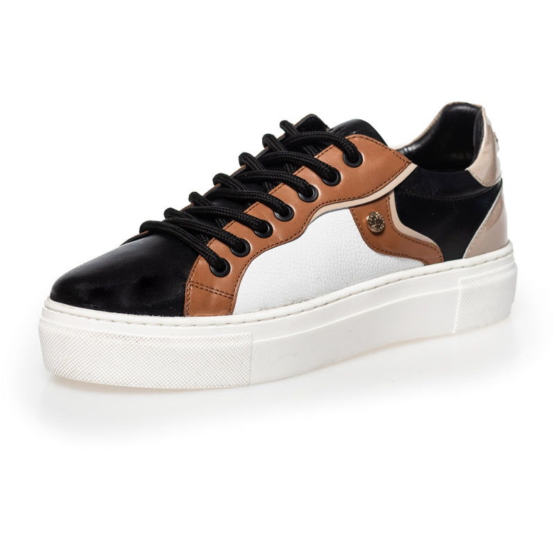 COPENHAGEN SHOES YOU GAVE Sneakers 0128 BLACK/WHITE/CAMEL/TAUPE