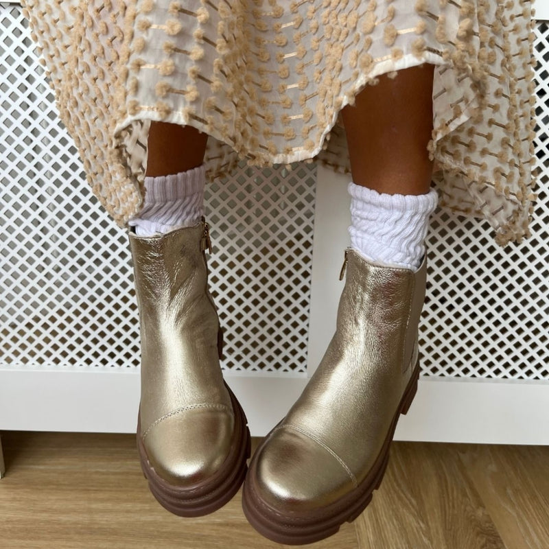 COPENHAGEN KIDS YOU & ME LOW GIRLS - GOLD Boot 0051 GOLD