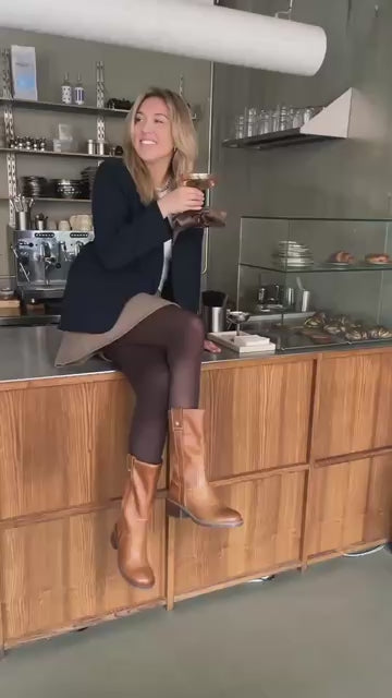 COPENHAGEN SHOES MY GOOD VIBES Long boot 0241 COGNAC