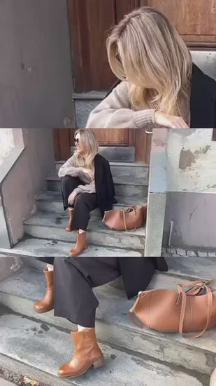 COPENHAGEN SHOES SAY MORE - BROWN/TAN Stiefel 125 TAN