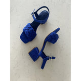 COPENHAGEN SHOES FEEL IT - SUEDE Heels 0410 Electric blue suede