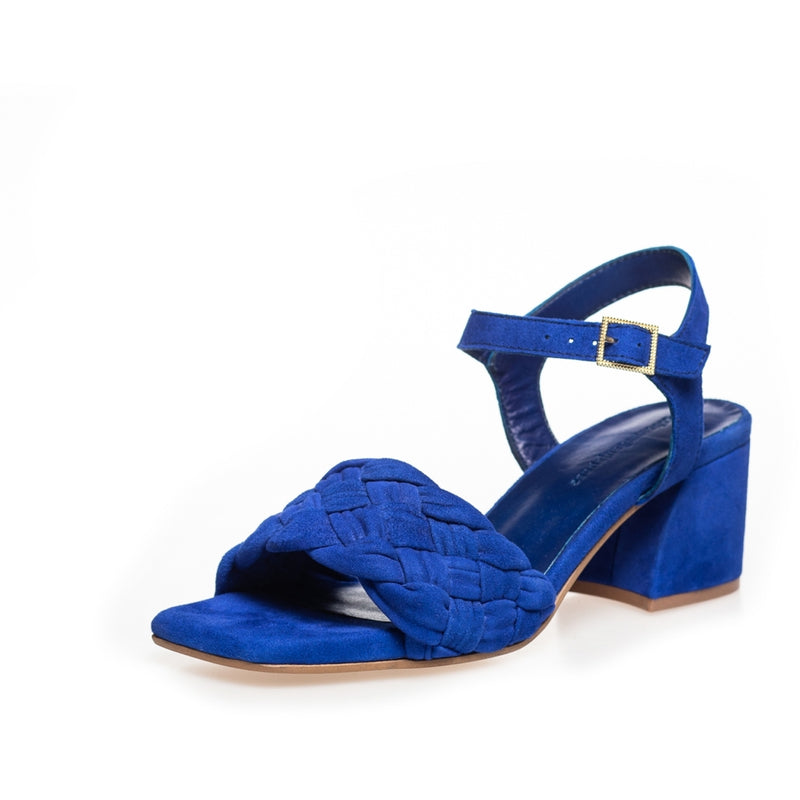 COPENHAGEN SHOES FEEL IT - SUEDE Heels 0410 Electric blue suede