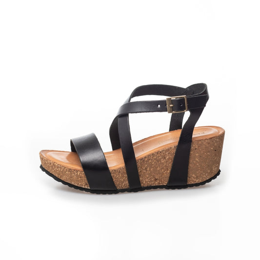 COPENHAGEN SHOES LAURA 22 Keilsandalen 0001 BLACK